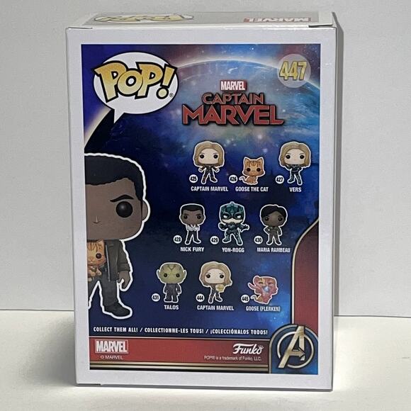 Funko Pop Marvel Collectors Corps Nick Fury with Goose the Cat Captain Marvel - Picture 3 of 6